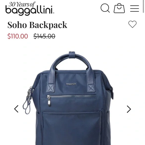 New Baggallini purple Backpack - Picture 6 of 6